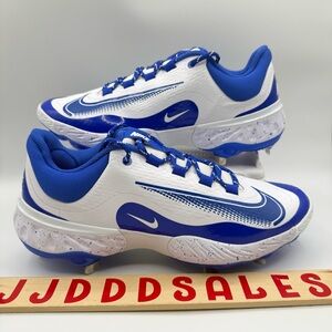 Nike Alpha Huarache Elite 4 Low Baseball White Hyper Blue FD2745-108 Men’s Sizes